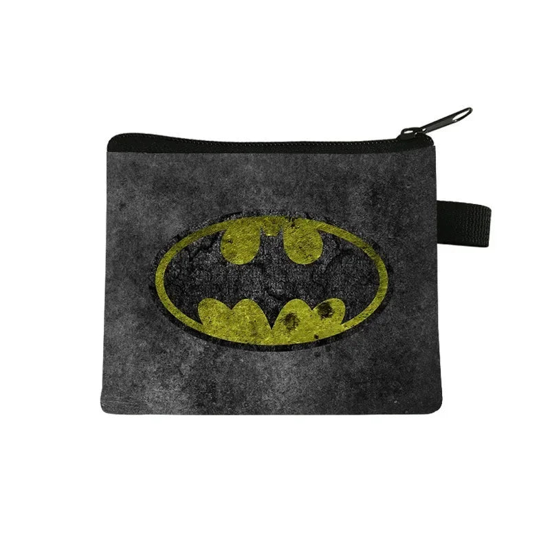 DC Anime Figure Justice League Batman Bruce Wayne Coin Purse Portable Card Case Coin Key Storage Bag Clutch Small Gifts-6-13.5x11 cm-