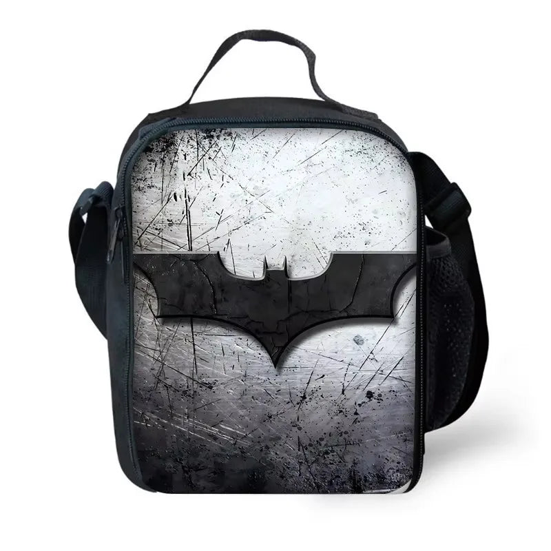 Super B-BatmanS-Logo Child School Backpack with Lunch Bags ,Pencil Bags ,School Bags for Boys Girls Best Gift-XHOO1-KB-172-A3-