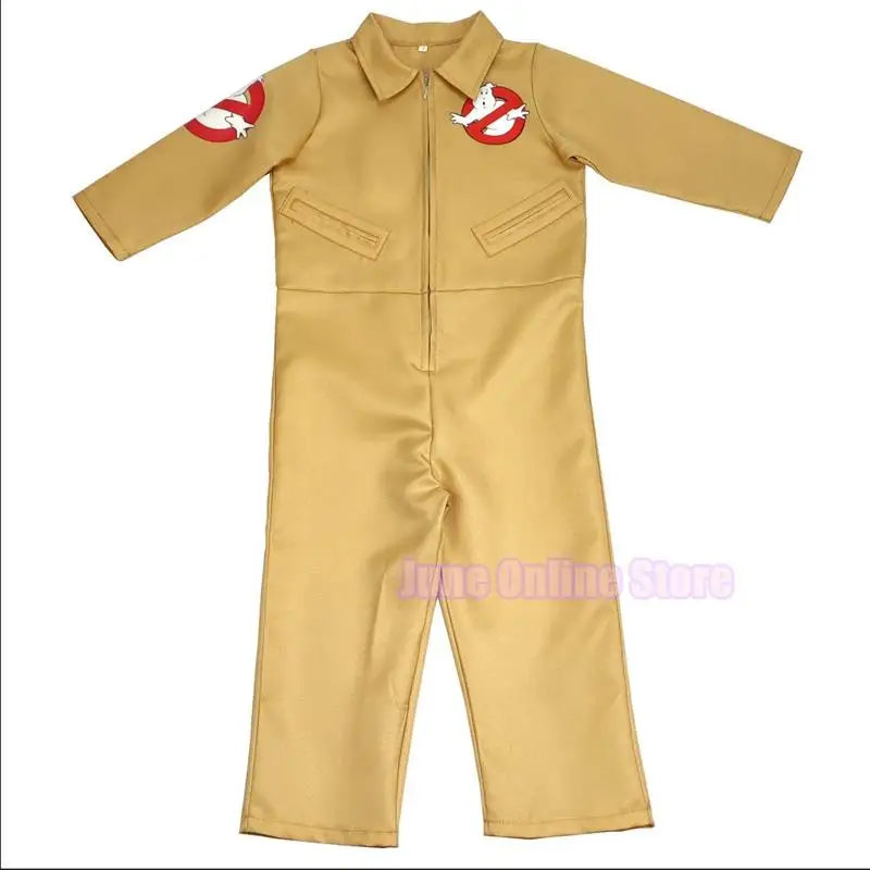 Ghostbusters Halloween Cosplay Jumpsuit - Movie Theme Costume for Kids and Adults (Ages 3-15)-