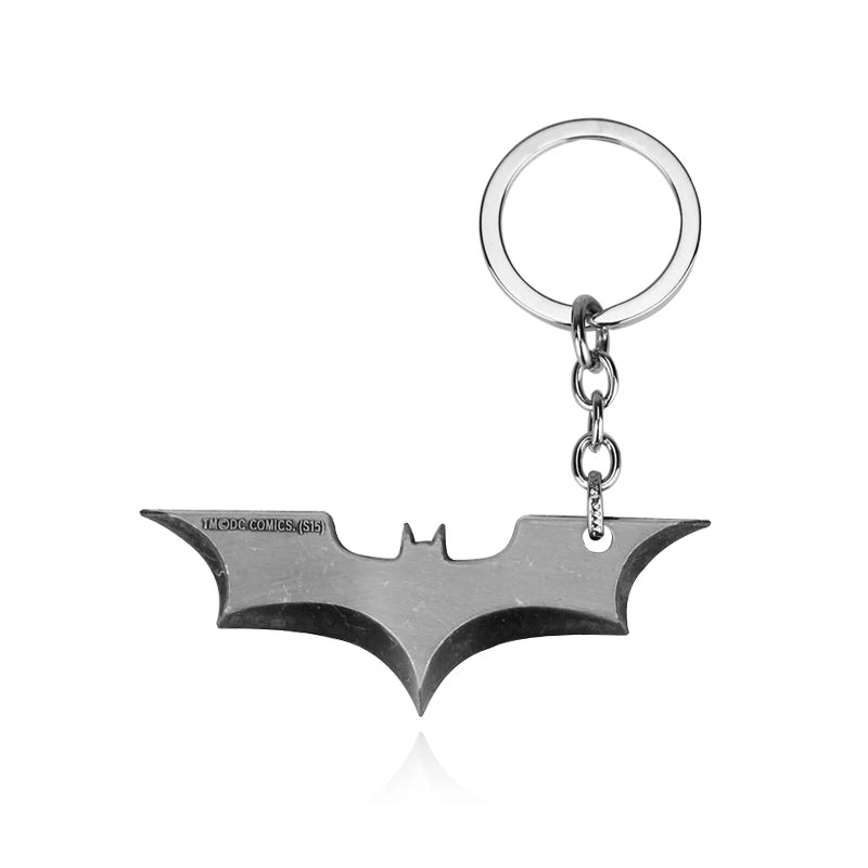 Batman Darts Metal Keychains Cosplay Props Film Television Works Peripheral Gifts Men Women Backpack Jewelry Accessories-K096-silver-