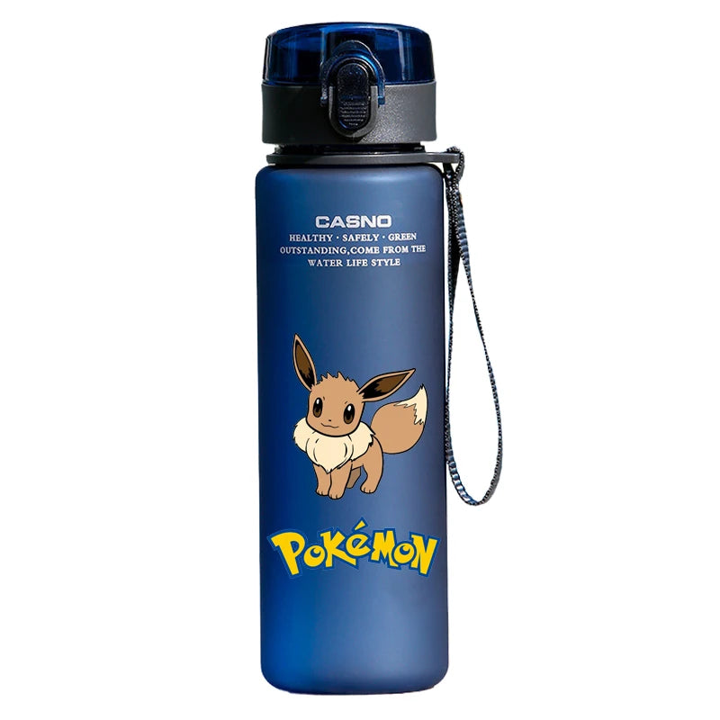 Pokemon Pikachu Water Bottle - Anime 600ML Thermos - Portable Large Capacity Sports Bottle for Kids-BLUE D09-560ML-