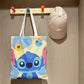 Stitch Canvas Shoulder Bag Tote - Cartoon Shopping Handbag for Girls Kids Gift-