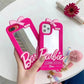 Luxury Barbie Dolls Mirror Protect Case for iPhone 15 14 13 12 11 Pro X XR XS Max - Cute, Soft Silicone Shockproof Cover-