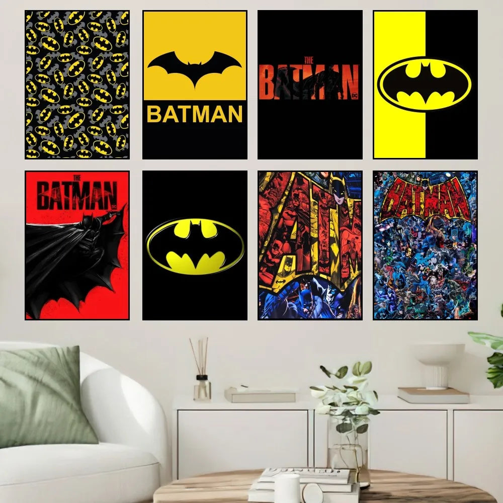 BEAST KINGDOM DC B-Batman Poster Small Prints Wall Painting Bedroom Living Room Wall Sticker Office-