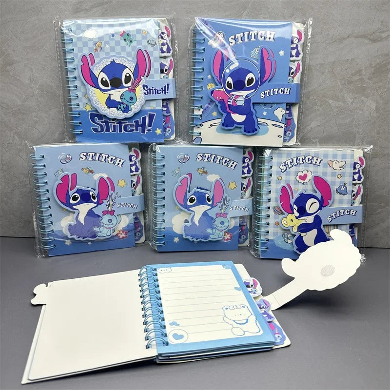 Stitch Notebook Coil Diary - Cute Cartoon School Supplies Portable Kids Holiday Gift Book-