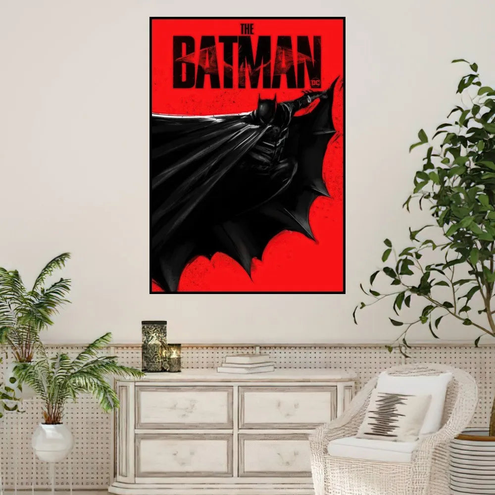 BEAST KINGDOM DC B-Batman Poster Small Prints Wall Painting Bedroom Living Room Wall Sticker Office-z5-42X30cm-