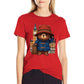 Paddington Bear in London T-shirt - Summer Clothes Hippie Clothes T-shirts for Women-Red-S-