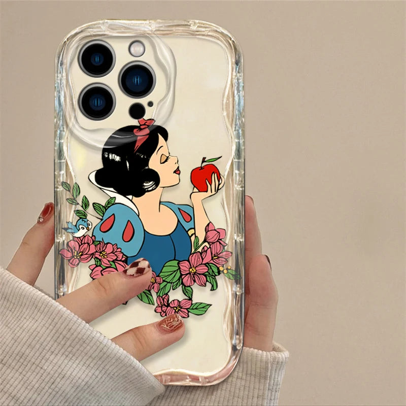 Disney Princess Snow White Phone Case for iPhone 15 14 13 12 11 - Wave Oil Cover for Protection-