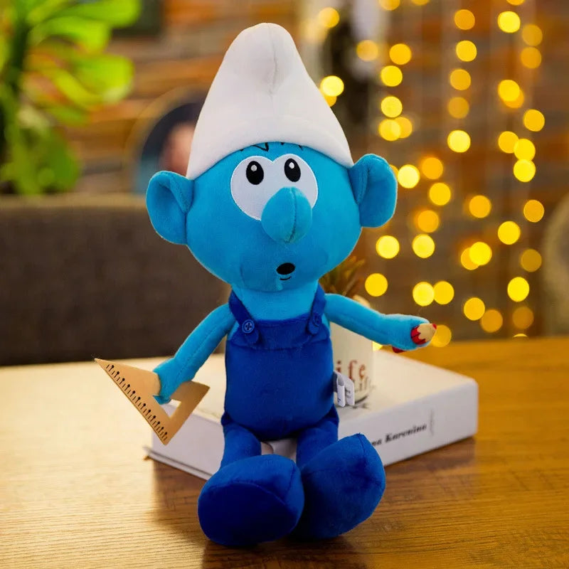 2023 New 40cm Cartoon Character Creative Smurf Cute Plush Toy Kawaii Doll Children’s Soothing Toy Birthday Gift Christmas Gift-B-40cm-