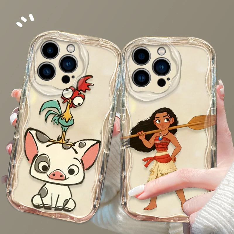 Moana Maui Animation Cover for iPhone 15 14 13 12 11 - Wave Oil Phone Case for Protection-