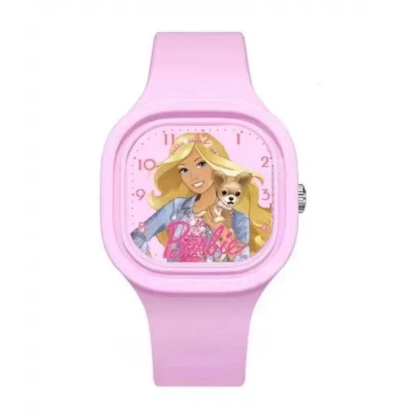 Barbie Kids Watch - Girls Cartoon Silicone Strap Wrist Watch - Children's Fashion Quartz Watches - Birthday Gifts-Barbie 06-