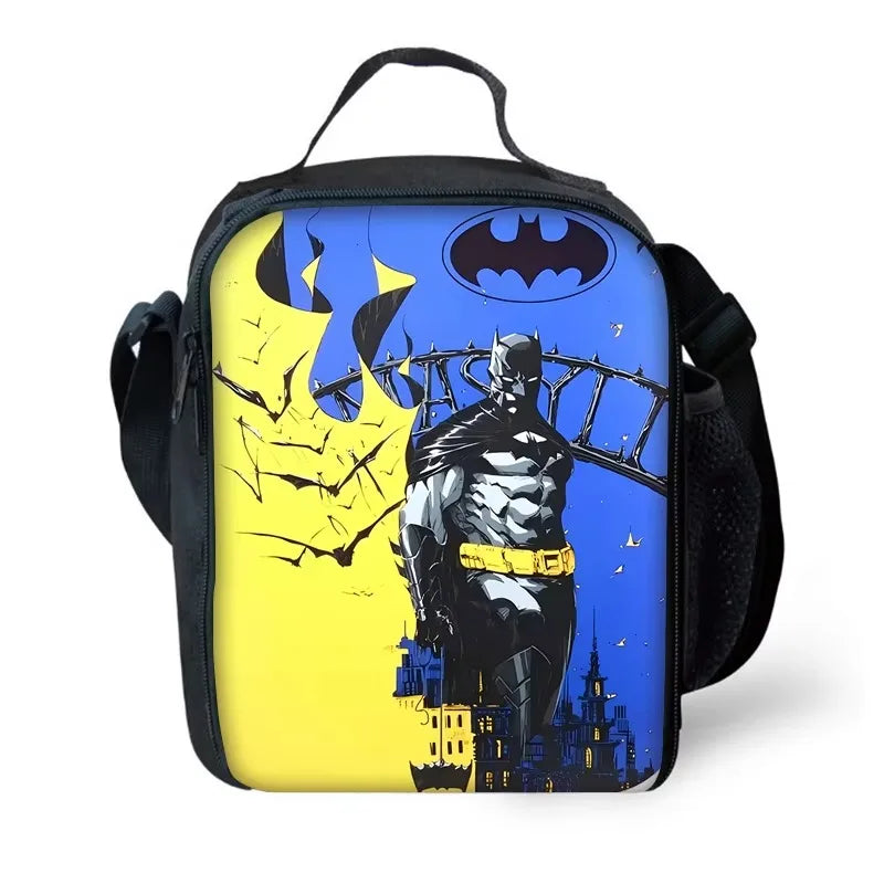 Super B-BatmanS-Logo Child School Backpack with Lunch Bags ,Pencil Bags ,School Bags for Boys Girls Best Gift-XHOO1-KB-172-A8-