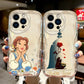 Beauty and the Beast Princess Phone Case for iPhone 15 14 13 12 11 - Wave Oil Cover for Protection-