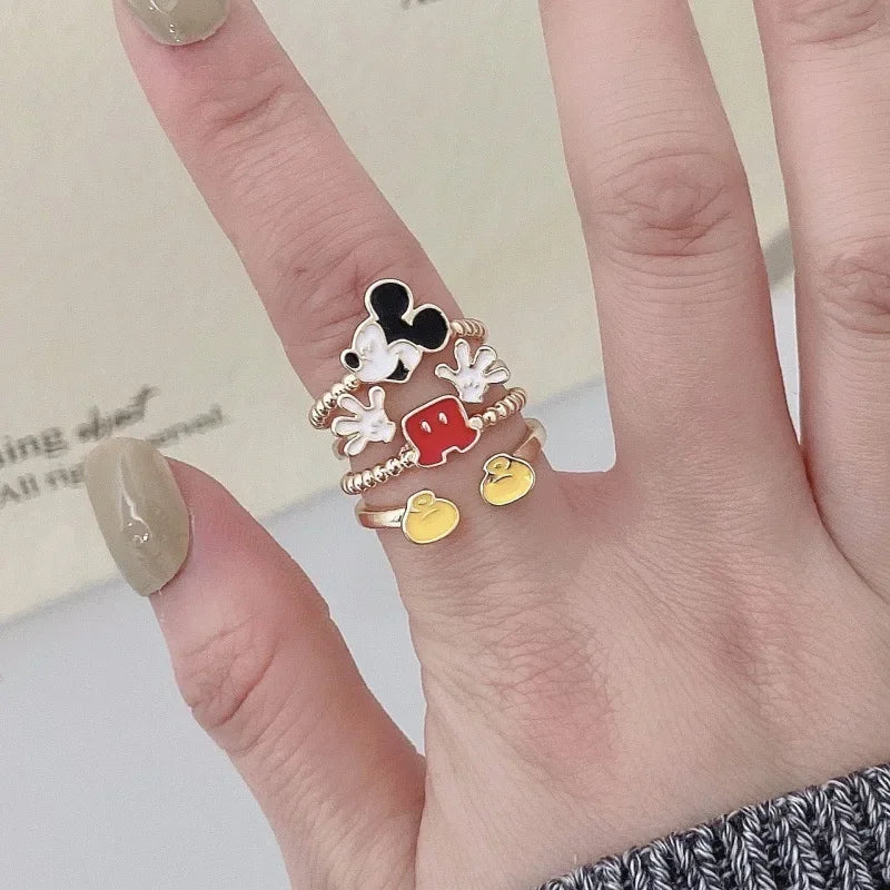 Lilo & Stitch Adjustable Ring - 925 Silver Cartoon Jewelry Kids Women Kawaii Gift-5-