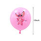 10pcs Stitch Party Balloons Set - Birthday Baby Shower Kids Cartoon Decorations Toy-