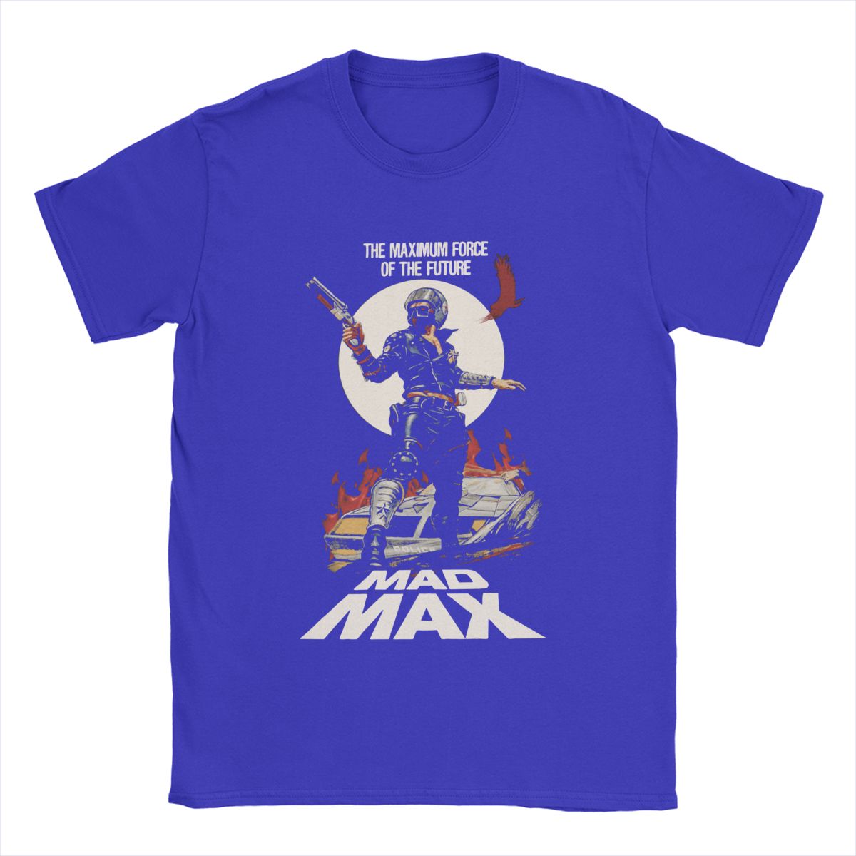 Mad Max - T-Shirt For The Film Buff - Classic Action - Movie Wear Fan Garment-Blue-S-