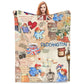 Paddington Brown Bear Drawing Blanket - Super Soft Street Trend Plush Throw Blanket Home Decor Camping Flannel Bedspread Bed Cover-4-153x204cm-