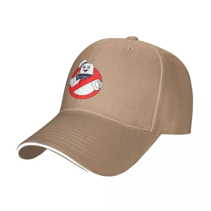 Y2K Marshmallow Mariner Ghostbusters Baseball Cap - Casual Sun Hat for Beach Camping-Khaki-One Size-