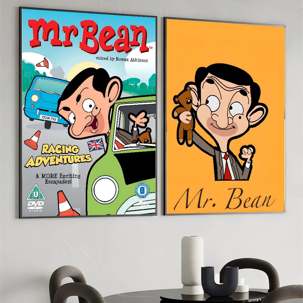 Mr. Bean Cartoon Poster – Paper Print for Living Room, Bedroom, Cafe, or Bar Decoration-