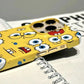 New Cute SpongeBob Phone Case for iPhone 16 15 14 13 12 11 - Glossy HD Hard PC Cover-