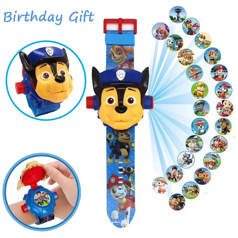 PAW Patrol Birthday Party Decoration Kids Toy Hat Gift - Aluminum Foil Balloon Disposable Tableware - New Banner Boy Event Supplies-Gift(Chase Watch)-