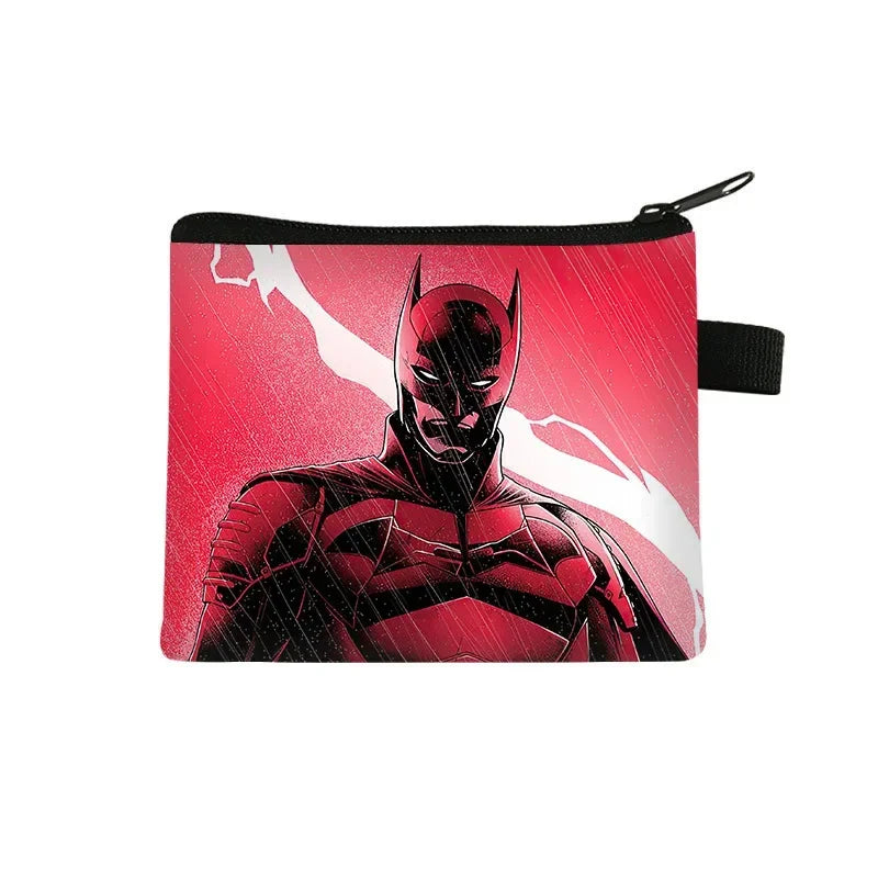 DC Anime Figure Justice League Batman Bruce Wayne Coin Purse Portable Card Case Coin Key Storage Bag Clutch Small Gifts-30-13.5x11 cm-