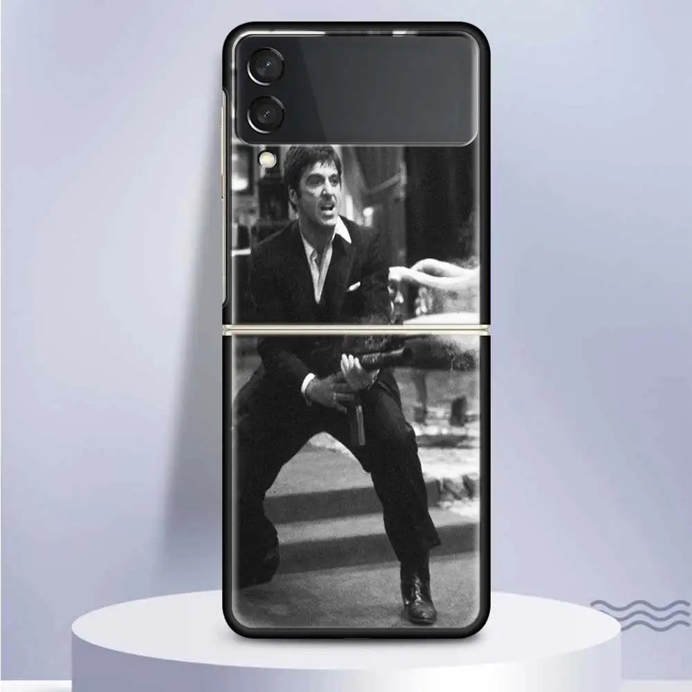 Scarface 1983 - Al Pacino Film Classic - Samsung Galaxy Z Flip Case - Fits Flip3, Flip4, Flip5 - PC Hard Plastic for Z Flip 5, 4, 3, 5G Fundas.-TW828-1-Samsung Z Flip 5-