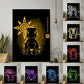 Digimon Canvas Poster - Retro Anime Home Wall Art Hanging Print for Kids Room Decor-