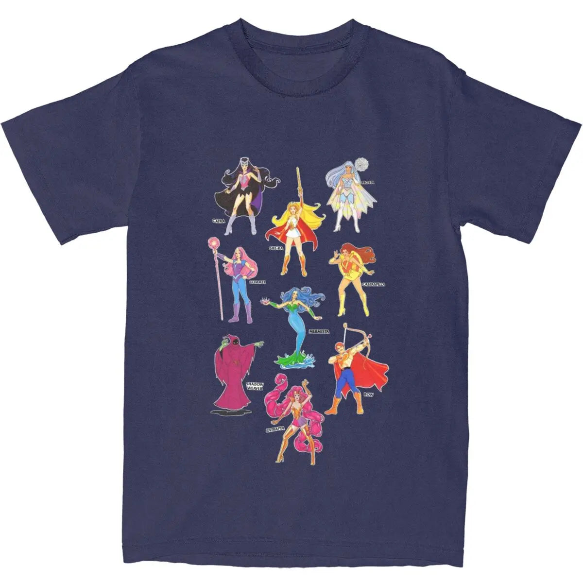 She-Ra & Princesses of Power Shirts: Vintage 100% Cotton Cartoon Accessories for Men & Women - Cute Girlfriend gift-Navy Blue-XXXL-