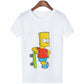 Unisex Simpsons Summer T-Shirt - Aesthetic Retro Vibe Cartoon Style - Cute Gift for Girls, Boys, or Friends-XWP143E-L-