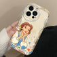 Beauty and the Beast Princess Phone Case for iPhone 15 14 13 12 11 - Wave Oil Cover for Protection-A04Wtou02-iPhone 14 Plus-