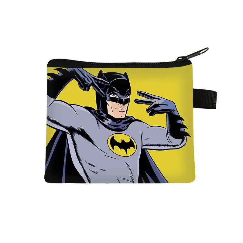 DC Anime Figure Justice League Batman Bruce Wayne Coin Purse Portable Card Case Coin Key Storage Bag Clutch Small Gifts-11-13.5x11 cm-