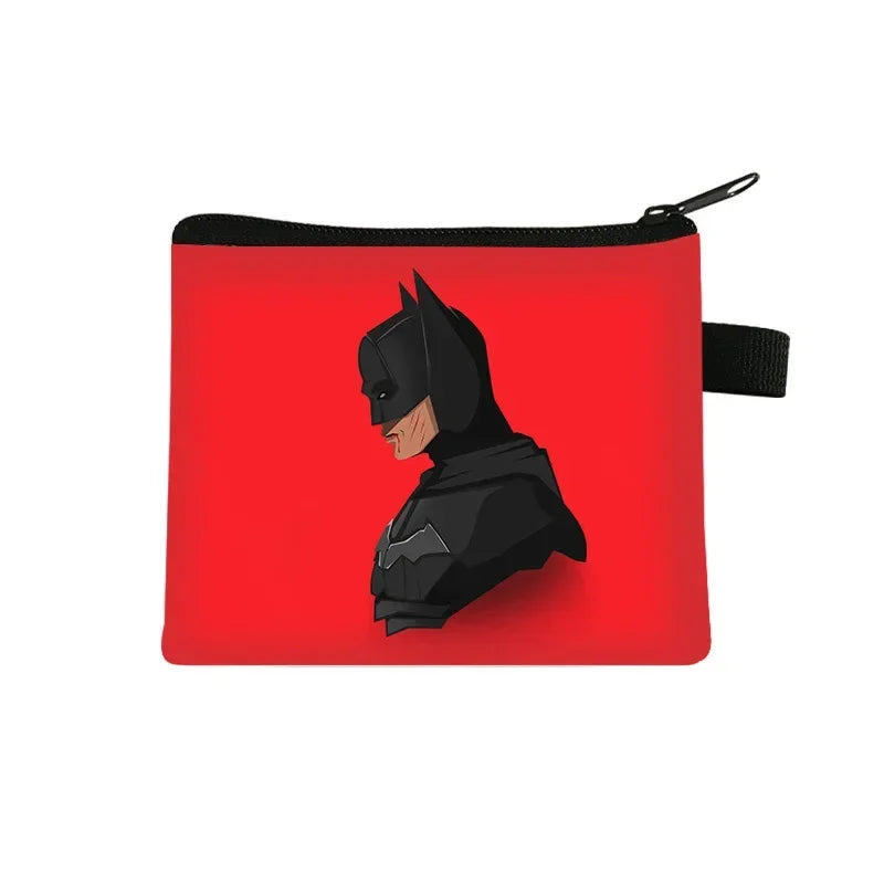 DC Anime Figure Justice League Batman Bruce Wayne Coin Purse Portable Card Case Coin Key Storage Bag Clutch Small Gifts-36-13.5x11 cm-