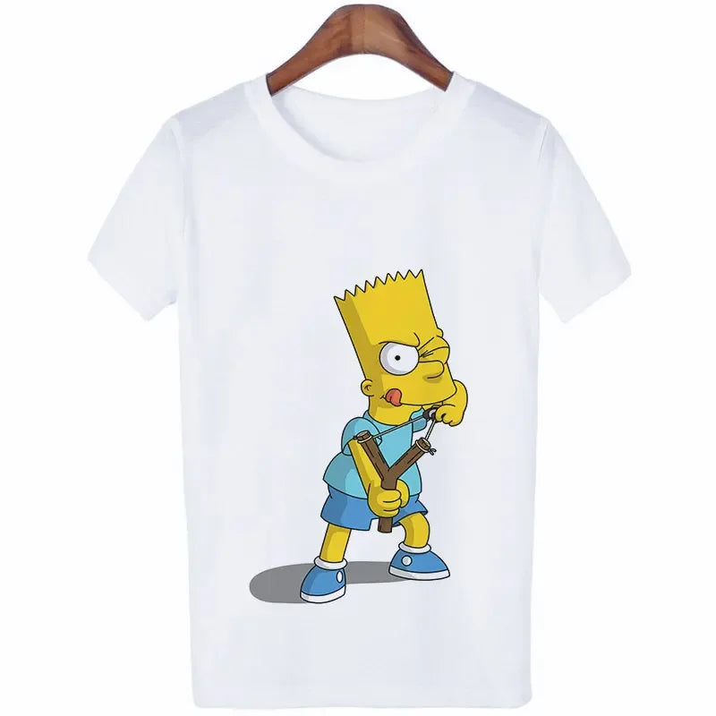 Unisex Simpsons Summer T-Shirt - Aesthetic Retro Vibe Cartoon Style - Cute Gift for Girls, Boys, or Friends-XWP143B-XXL-