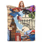 Paddington Brown Bear Drawing Blanket - Super Soft Street Trend Plush Throw Blanket Home Decor Camping Flannel Bedspread Bed Cover-3-153x204cm-