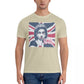 Men’s T-Shirt "God Save" – Creative Cotton Short Sleeve Round Collar Mr. Bean Tee, Perfect Gift Idea-Khaki-XXXL-