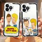 Cartoon Beavis and Butt-Head Phone Case for iPhone 11 12 Mini 13 - Transparent Shell-