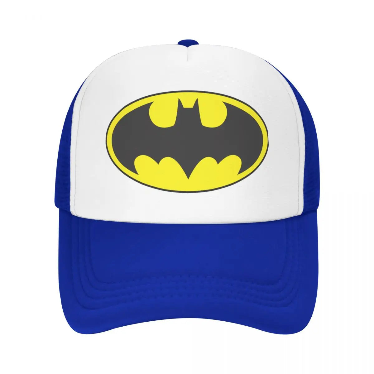 Bats Man Symbol Logo Trucker Cap Fitted Cartoon Dad Hat Trucker Worker Cap Racing Cap Snapback Caps Mesh Baseball Cap Summer-Blue-One Size-