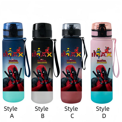 Marvel Deadpool and Wolverine Sports Bottle - 650ML Large Capacity Outdoor Straight Cup - Gift for Students-ss2-Style B-