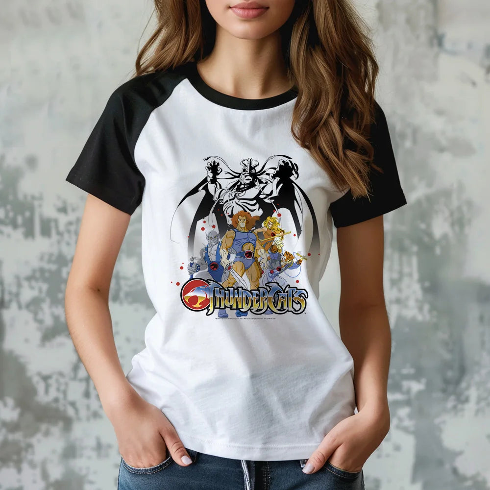 Anime Thundercats Women Tee - Retro Summer Top - Kids of the 80s Cartoon Shirt-17219-XXL-