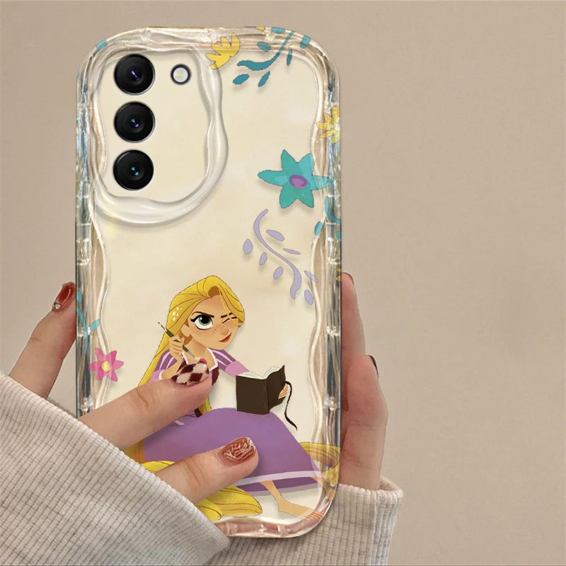 Disney Tangled Rapunzel Phone Case for Samsung Galaxy S21 - A54, A53, A52 Series Wave Oil Cover-