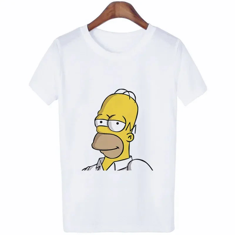 Unisex Simpsons Summer T-Shirt - Aesthetic Retro Vibe Cartoon Style - Cute Gift for Girls, Boys, or Friends-XWP143D-S-