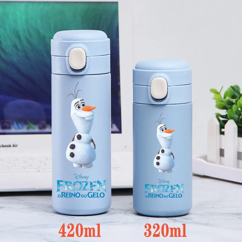 Disney Princess Thermal Bottle - 320ML/420ML Stainless Steel Outdoor Sports Water Cup Featuring Frozen Characters-GZ-L26-420ML-