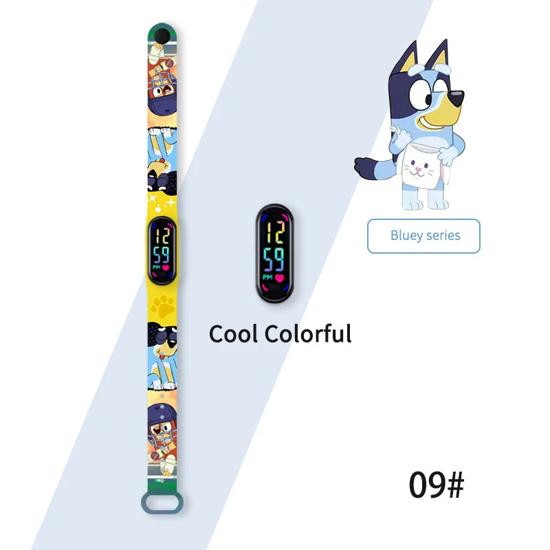 Bluey & Bingo Watch - Colorful Printed Cartoon Electronic Watch - Waterproof Anime Toy - Perfect for Kids’ Gifts-9-