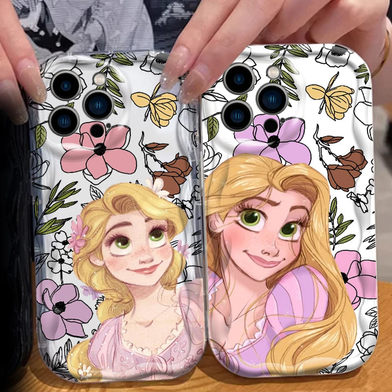 Disney Rapunzel Cute Phone Case for iPhone 15 14 13 12 11 - Wave Oil Funda Cover-