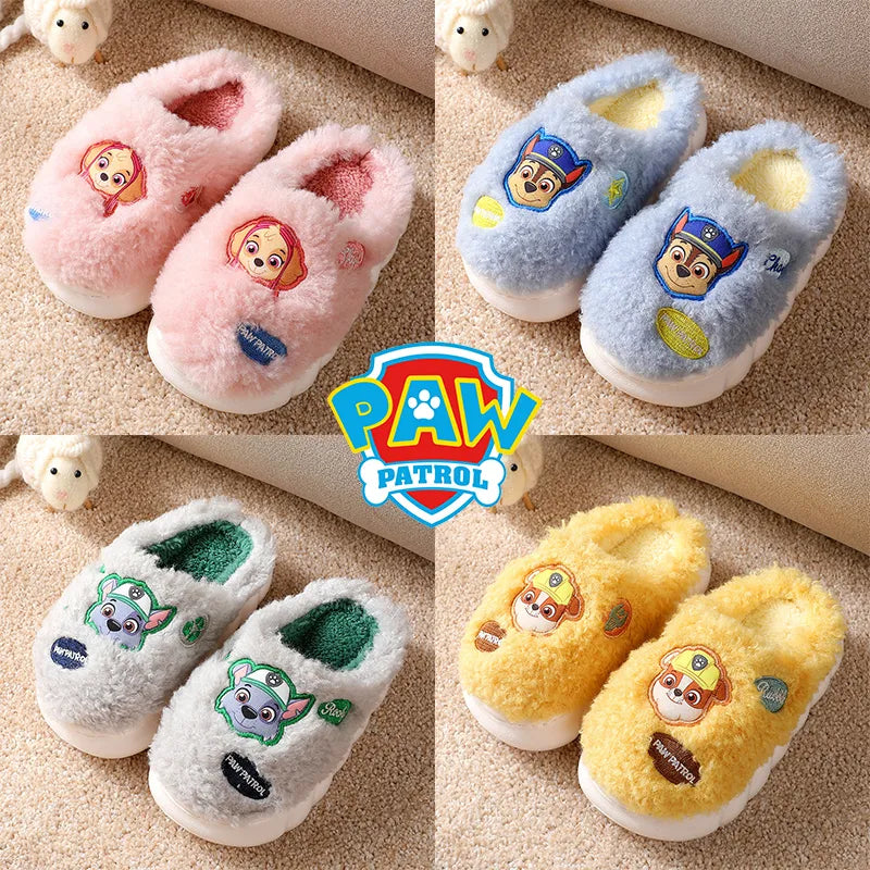 Paw Patrol Marshall Chase Slipper - Warm Plush Home Slipper - Winter Shoes Children House Flat Floor - Soft Silent Slides for Bedroom-