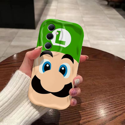 Funny 3D Wave Phone Case for Mario Bros Samsung Galaxy S24 - Soft Silicone Back Cover-NYGDB-29cc24071732-Samsung S24 5G-