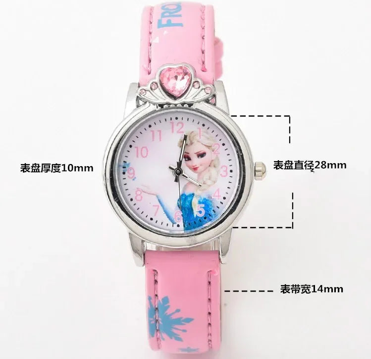 Disney Frozen Elsa Watch - Princess Anna Design - Silicone Strap Quartz Watch - Perfect for Girls’ School Days-