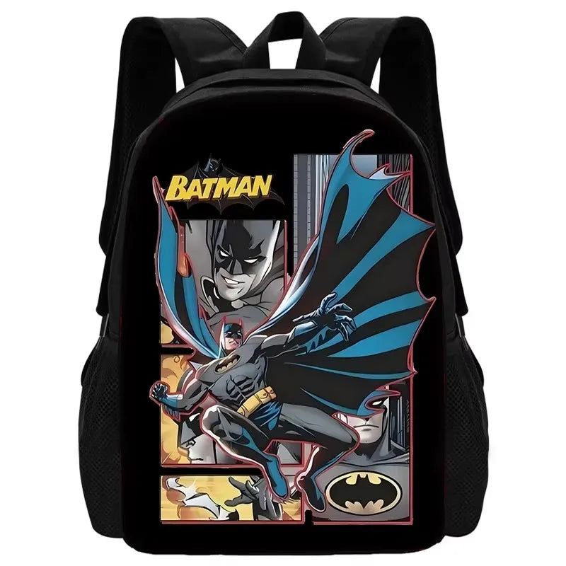 Super B-BatmanS-Logo Child School Backpack with Lunch Bags ,Pencil Bags ,School Bags for Boys Girls Best Gift-XHOO1-SB-172-A7-