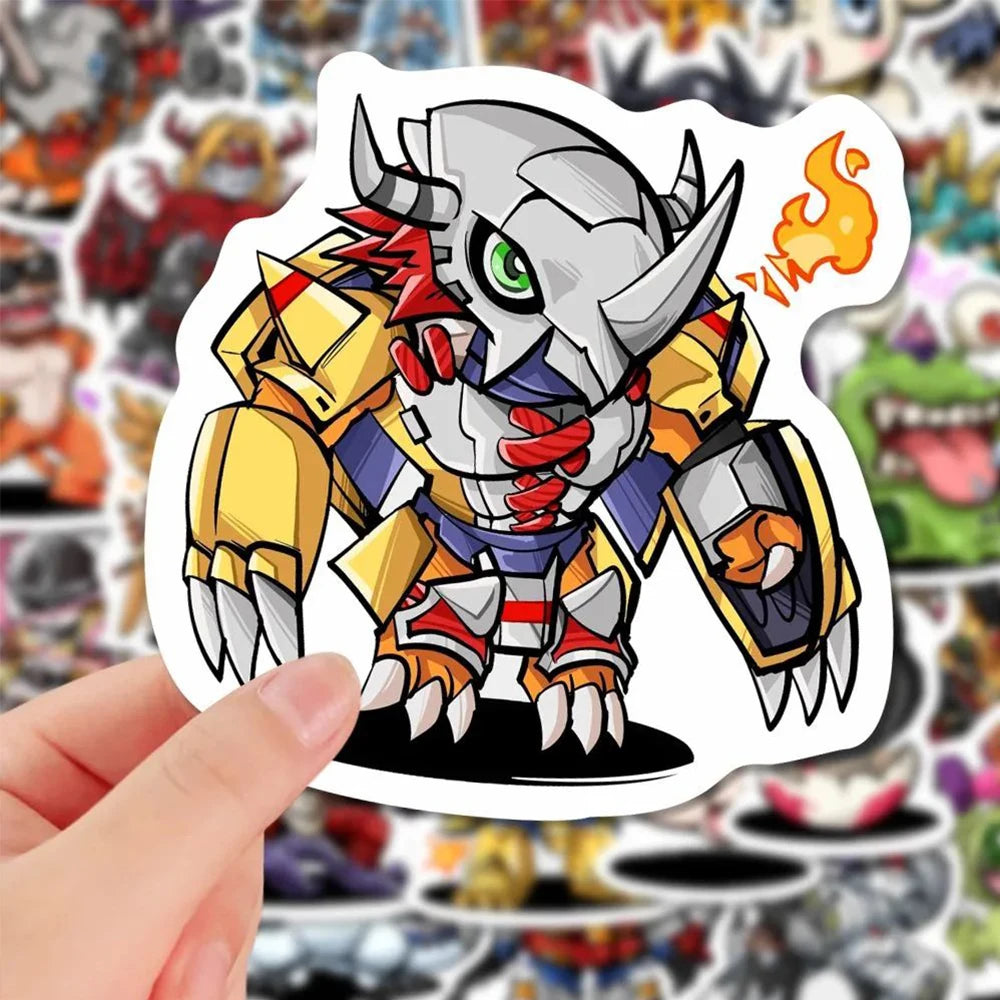 Digimon Adventure Stickers Set - Retro Cartoon DIY Graffiti Decals for Kids & Fans Gift-